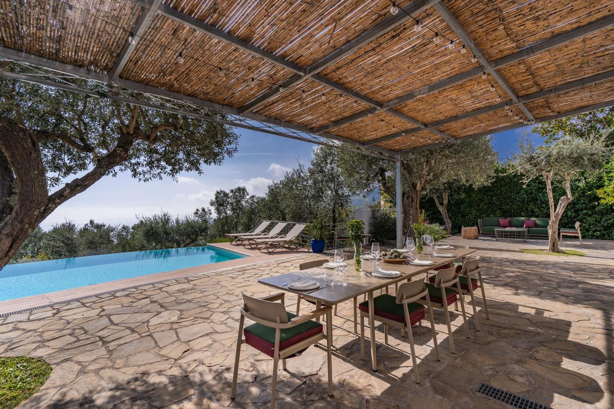 Villa Chez Pie Panoramic Views Pool And Guest Services SantʼAgata sui Due Golfi Exterior foto
